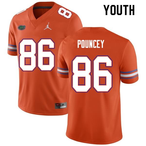 NCAA Florida Gators Jordan Pouncey Youth #86 Nike Orange Stitched Authentic College Football Jersey XJD1364UC